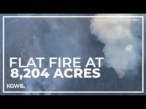 Flat fire wildfire in Southern Oregon grows to over 8,200 acres