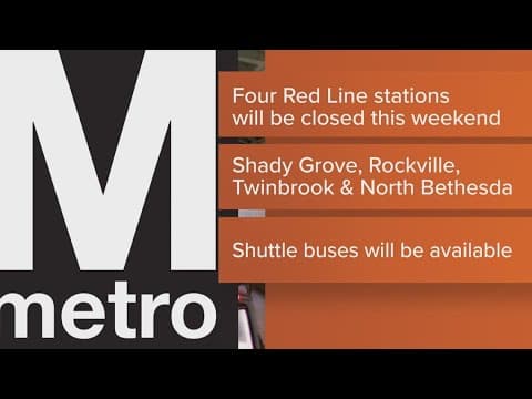 Four Red Line stations are closed this weekend