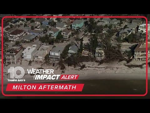 Hurricane Milton aftermath: Aerial video shows St. Pete Beach inundated with sand