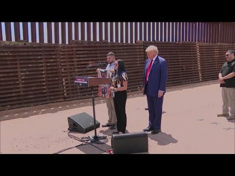 Mother of 12-year-old Houston girl found dead in bayou joins former President Trump at border