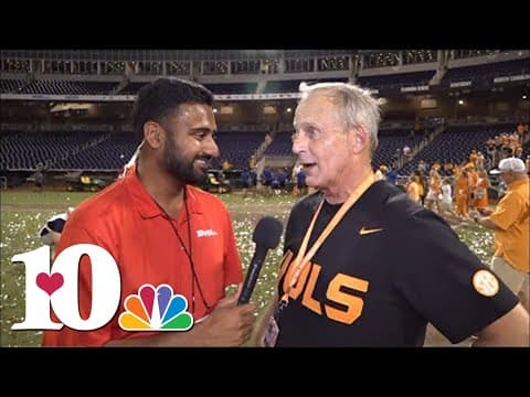 UT men's basketball coach Rick Barnes speaks after CWS National Championship win