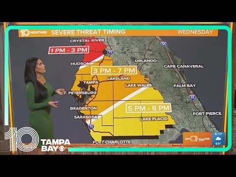 Tampa Bay forecast: Severe storms, possible tornadoes threaten region (6 a.m. Tuesday update)