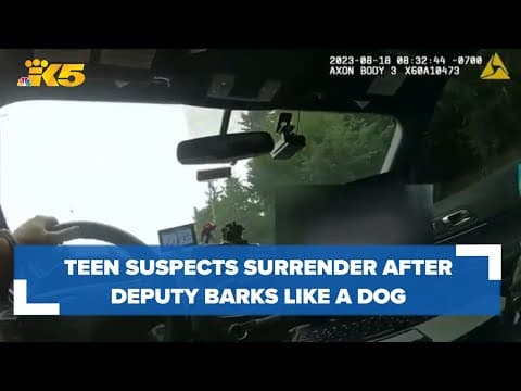 Pierce County deputy impersonates police dog to get teens to surrender