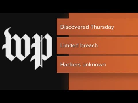 Washington Post targeted by cyber attack