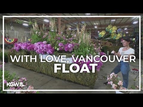 Sneak peek at Vancouver float at Portland Rose Festival Grand Floral Parade