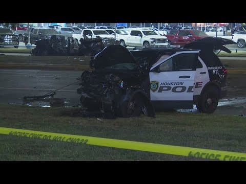 HPD: Officers relieved of duty after early morning crash that injured innocent driver
