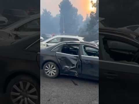 Abandoned Cars Bulldozed Aside in Pacific Palisades Wildfire