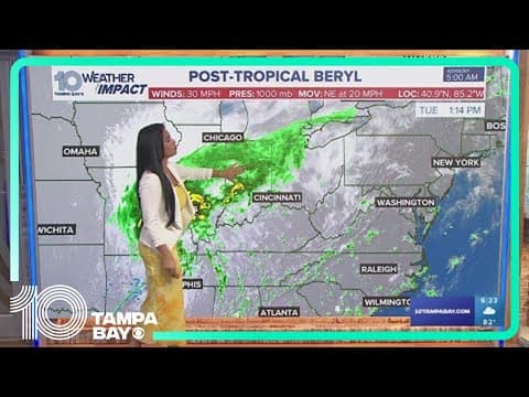 Tracking the Tropics: Beryl is bringing rain to the Midwest while it makes its way toward Canada