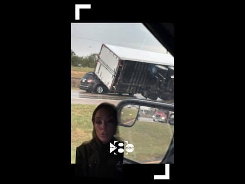 Severe storms damage Walmart distribution center, overturn 18-wheelers