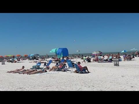 Clearwater Beach prepares for another busy day as spring break comes to a close