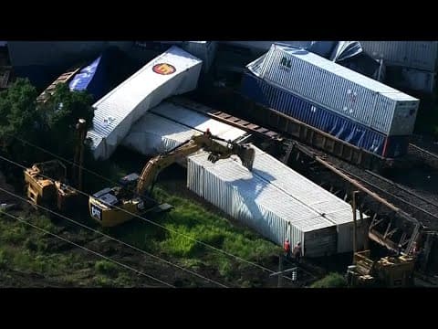 WATCH: Aerials from Big Lake train derailment