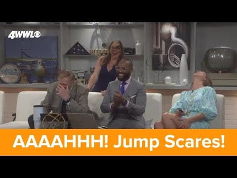 AAAAHH! Eric Paulsen gets the best 'jump scare' live on air