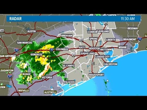 Live Radar: Storms, showers moving into Southeast Texas