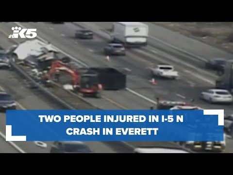 2 injured in northbound I-5 crash in Everett
