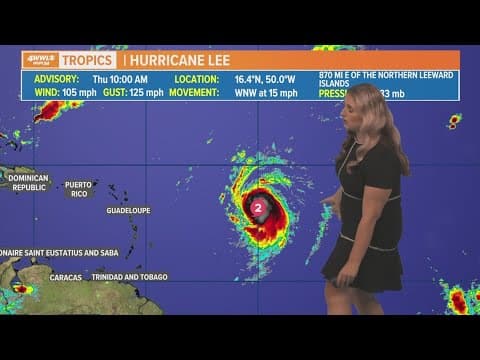 Thursday noon Hurricane Lee update: Storm will slow down, become major hurricane