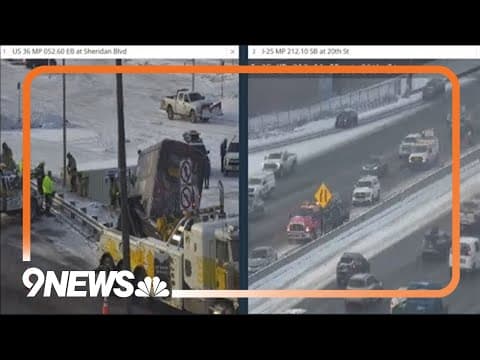 Slick and snowy road conditions Wednesday