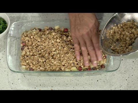 Chef Kevin Belton's Creamy Ham Potato Soup, Apple Cranberry Crisp