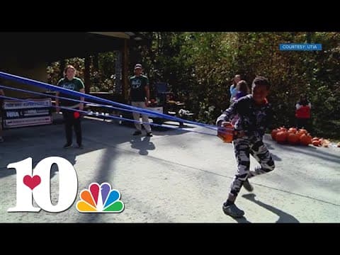 4-H students learning about STEM with pumpkins