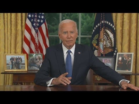 President Biden addresses the nation following his decision to quit 2024 race