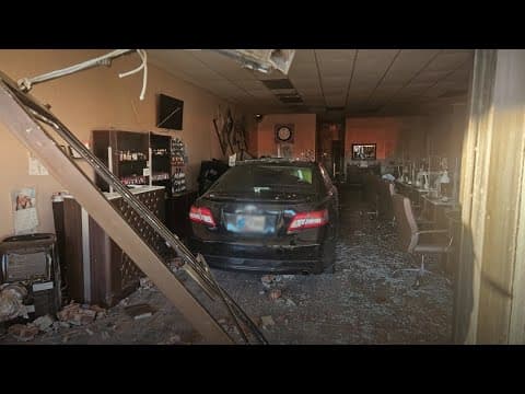 Car crashes into nail salon in Speedway