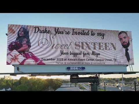 Houston-area teen uses billboard to invite Drake to Sweet 16