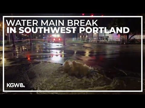 Water main burst in Southwest Portland overnight