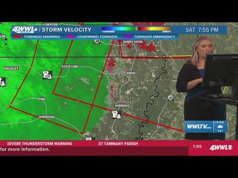 Tornado Warning/Watch issued across Southeast Louisiana