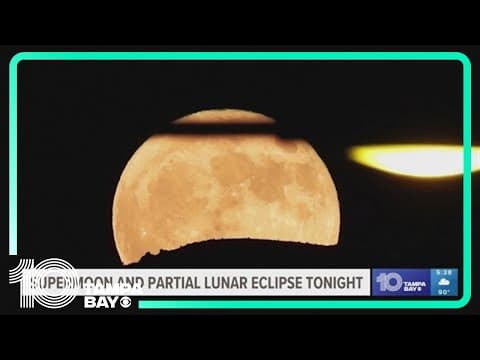 Supermoon and partial lunar eclipse happening Tuesday night