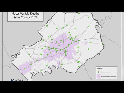 New numbers show that there has been a drop in motor vehicle deaths in Knox, Anderson counties count