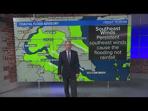 Winds caused areas in Alexandria to flood despite lack of rain