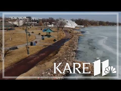 Destructive lake ice pushes shoreline back in Forest Lake