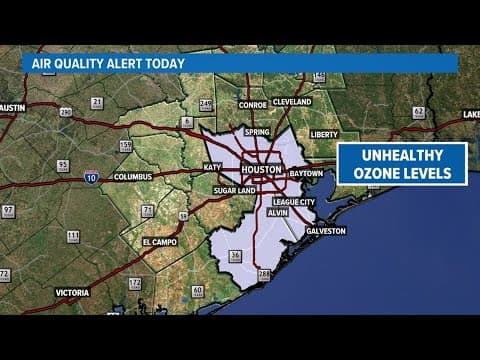 Mostly sunny on Friday, with an air quality alert with unhealthy ozone levels