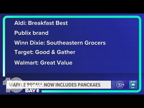 Frozen waffle recall extended to include pancakes