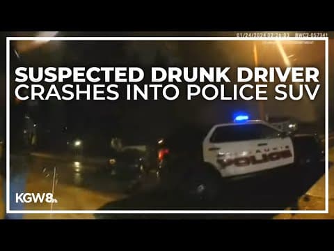 Milwaukie police SUV struck by suspected drunk driver