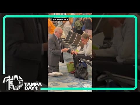 Man proposes to high school sweetheart at Tampa International Airport