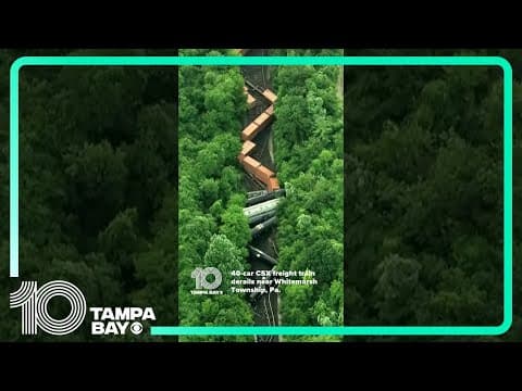 Train derailment near Whitemarsh Township, Pa.