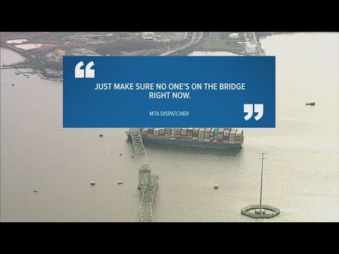 Dispatcher stops traffic just 40 seconds before the bridge collapsed