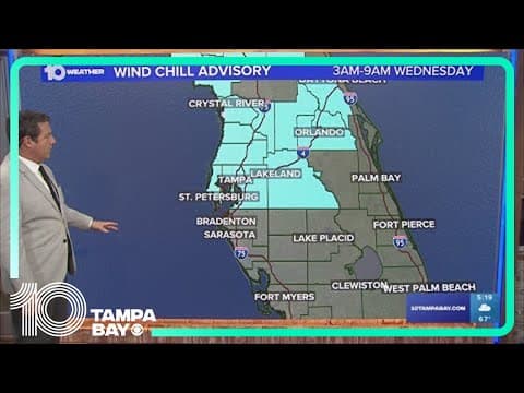 Wind chill advisory issued for St. Pete, Tampa areas