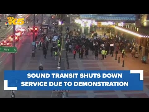 Sound Transit shuts down light rail line due to pro-Palestine demonstration