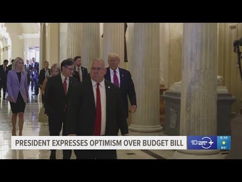 Trump on Capitol Hill implores divided Republicans to unify behind his big tax cuts bill