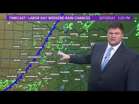 DFW Weather: Scattered showers for Labor Day weekend, cooler temperatures coming to North Texas