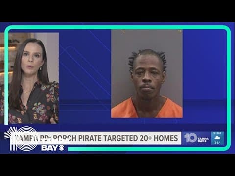 Police arrest 'porch pirate' accused of stealing packages from more than 20 Tampa homes