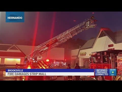 Fire tears through Brooksville strip mall