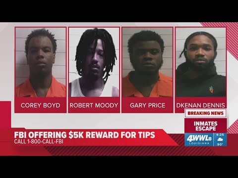 FBI offering $5K reward for tips in search of 9 inmates on the run