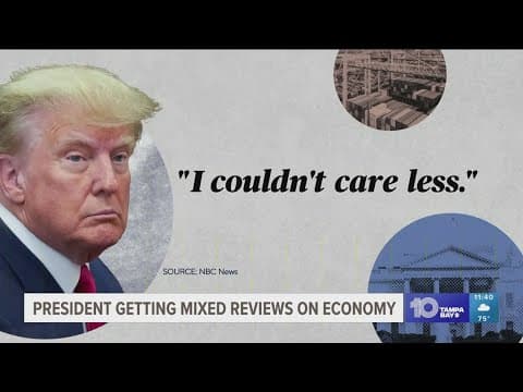 President Trump gets mixed reviews in opinion polls on economy