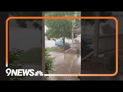 Heavy rain falls in Loveland, Colorado, thunderstorm #9news