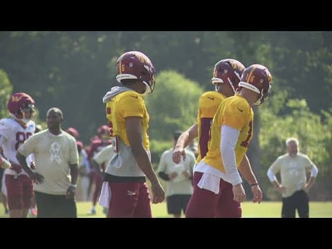 Commanders Training Camp: Jayden Daniels talks post first pads practice