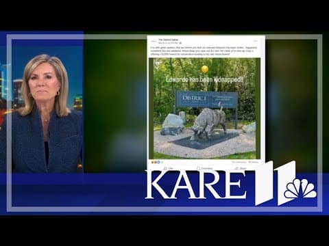 Reward offered for return of stolen Edina bull statue