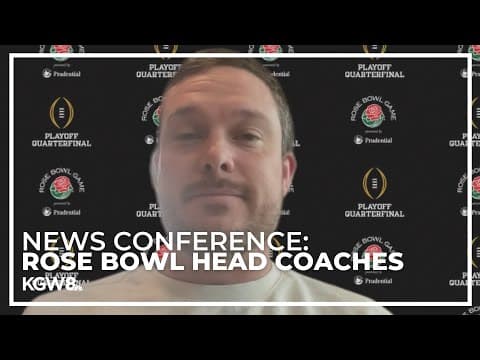 Oregon, Ohio State head coaches hold news conference ahead of Rose Bowl