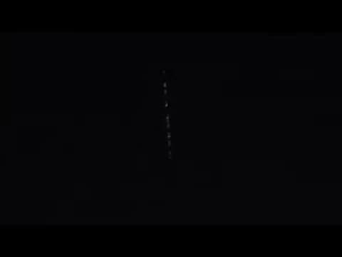 Viewers share videos of line of lights in sky over Houston